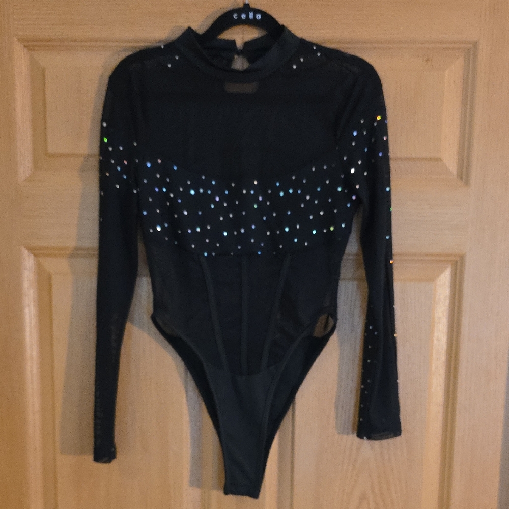 Black Long Sleeve Kids One Piece